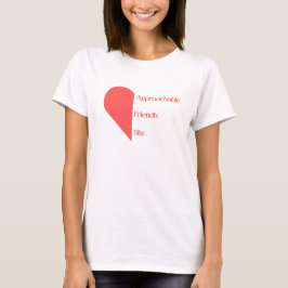 Flirting Introverts Red Approachable Friendly Shy Tシャツ