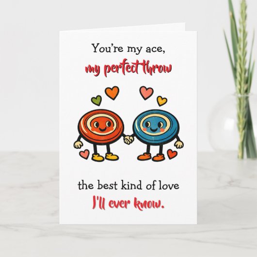 Flirty  Disc Golf Puns | Valentine's Day カード (正面)