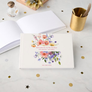 Flirty Floral Meadow 夏の結婚式 ゲストブック