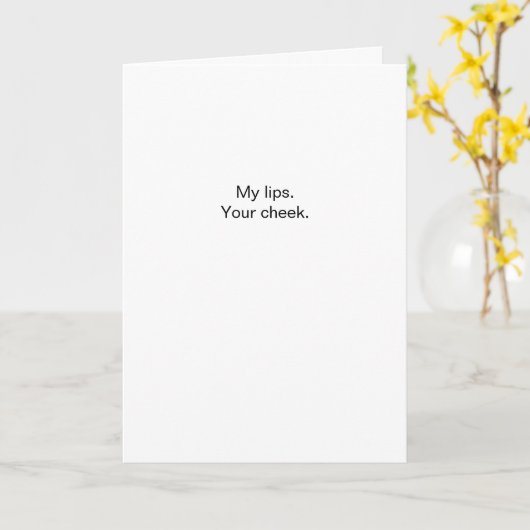 Flirty My Lips Your Cheek カード (黄色い花)