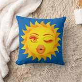 Fliting Sun Emoji、Sunキス、Sun Worshipers クッション (ブランケット)