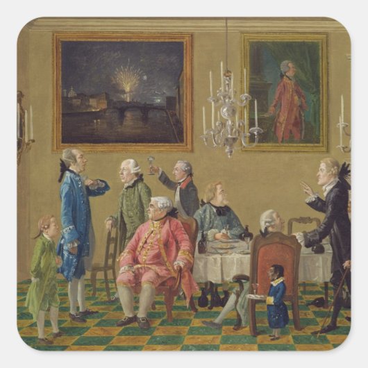 FloのSir Horace Mannの家でイギリスの紳士 スクエアシール (正面)