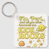 Flo & Periはロックを蹴る キーホルダー (正面)