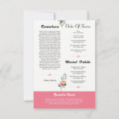 Floal Funeral Program Flyer 招待状 (裏面)
