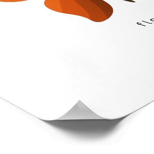 Float Hope Retro Rainbow Butterfly 12x12 Poster ポスター (角)