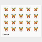 Float Hope Retro Rainbow Butterfly Square Sticker スクエアシール (シート)