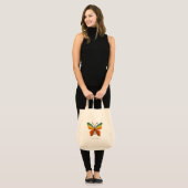 Float Hope Retro Rainbow Butterfly Tote トートバッグ (正面(モデル))