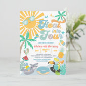 Float Into Four Summer Party 4th Birthday 招待状 (スタンド正面)