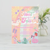 Float Into Four Summer Rainbow Sun 4th Birthday  招待状 (スタンド正面)