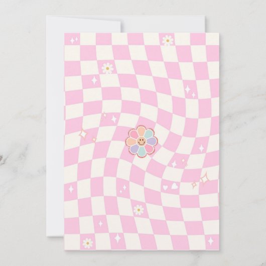 Float Into Four Sun Rainbow Disco 4th Birthday 招待状 (裏面)