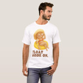 Float Mode On: Summer Cat Lemon Pool Party Art Tシャツ (正面フル)