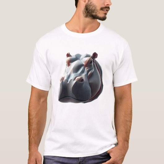 Float with Hippo: お洒落Art Tee Tシャツ (正面)