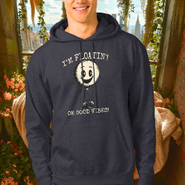 Floatin' on Good Vibes – バルーンよくはしゃぐフード付きスウェットシャツ パーカ
