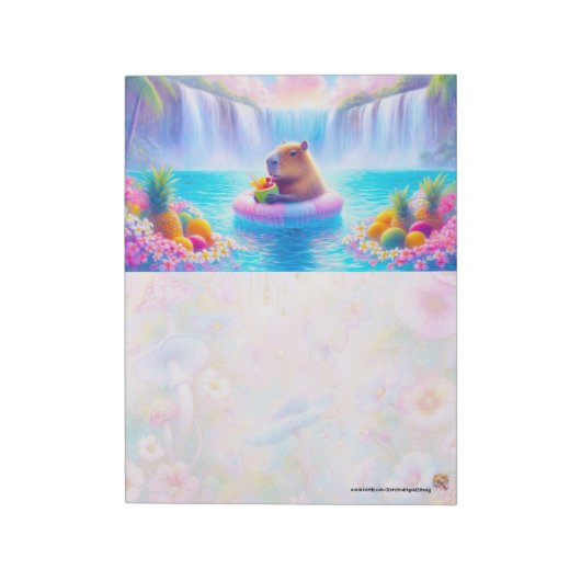 Floating Capybara Dreams Notepad ノートパッド (回転)