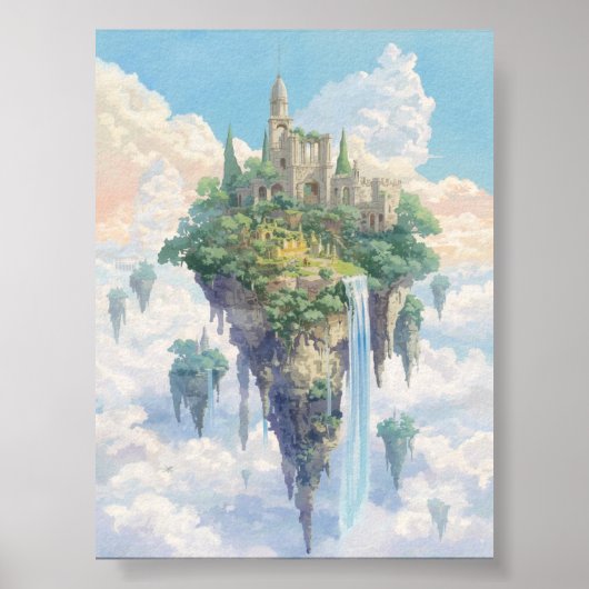 Floating Castle in the Sky Poster ポスター (正面)