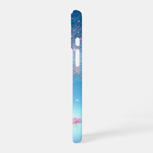 Floating Cherry Blossom Tree & Light Phone Case iPhone 16ケース (左側面)