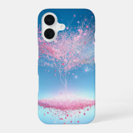 Floating Cherry Blossom Tree & Light Phone Case iPhone 16ケース