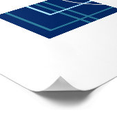 Floating Circles 11 Abstract Design  ポスター (角)