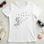Floating Dandelion Seeds; Cute Minimalist Summer Tシャツ