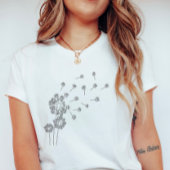 Floating Dandelion Seeds; Cute Minimalist Summer Tシャツ