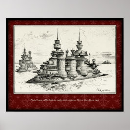 Floating Dungeons Poster - Albert Robida, 1893 ポスター