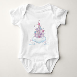 Floating Fairy Castle – Whimsical Kids’ Fantasy ベビーボディスーツ