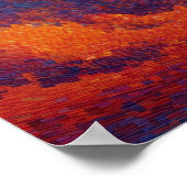 Floating Figure Pointillism Dream Sky ポスター (角)