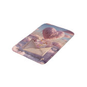 Floating Heart of Love Letters Design Postcard バスマット (アングル)