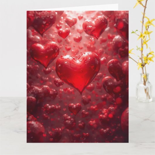 FLOATING HEARTS カード (黄色い花)