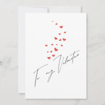 Floating Hearts To My Valentine 筆記体