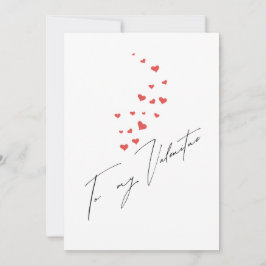 Floating Hearts To My Valentine 筆記体 シーズンカード