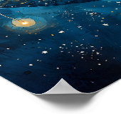 Floating House of Books Fantasy Art Poster ポスター (角)