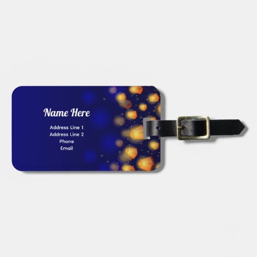 Floating Lantern Family Vacation Luggage Tag ラゲッジタグ (正面横)