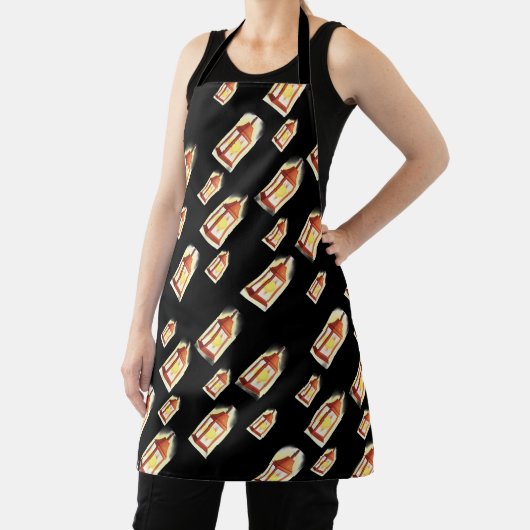 Floating Lantern Glow Apron-Cozy Aesthetic Design エプロン (インサイチュ)