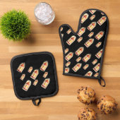 Floating Lantern Glow-Cozy Aesthetic Design 鍋つかみ&鍋敷きセット (トップダウン)