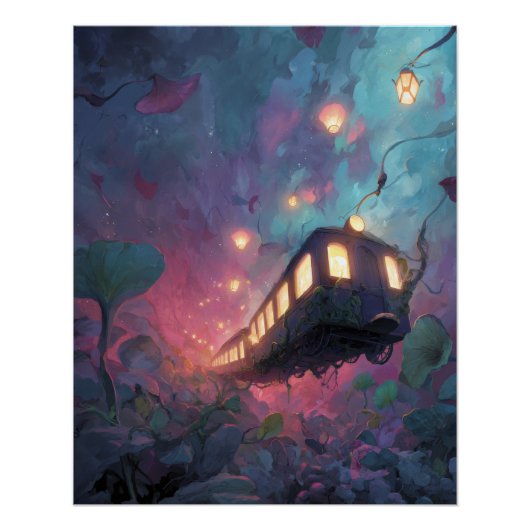 Floating Lantern Train Through Dream Forest ポスター (正面)