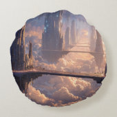 Floating Metropolis in the Clouds ラウンドクッション (裏面)
