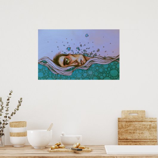 「Floating on By」ポスター ポスター (キッチン)