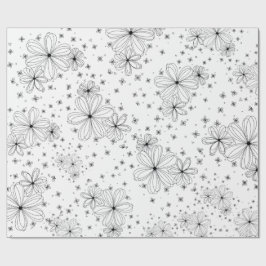 Floating Petals – Colorable Wrapping Paper ラッピングペーパー