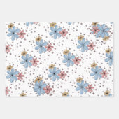 Floating Petals – Floral Wrapping paper ラッピングペーパーシート (正面3)