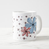 Floating Petals – Full Color Mug ジャンボコーヒーマグカップ (正面右)