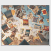 Floating Polaroid Memories ラッピングペーパー (フラット)