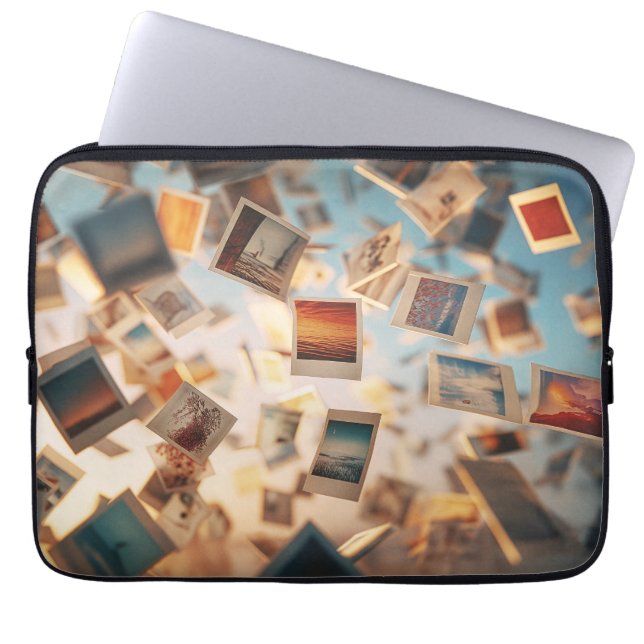 Floating Polaroid Memories ラップトップスリーブ (正面)