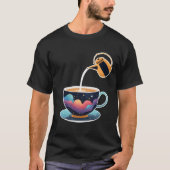 Floating Tea Kettle Galaxy Constellation. Tシャツ (正面)