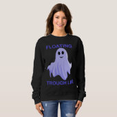 Floating Through Life Cute Ghost スウェットシャツ (正面フル)