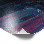 Floating Turquoise Tree Islands Neon Sky フォトプリント (角)