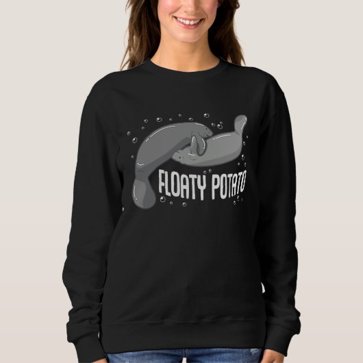 Floaty Potato  Manatee Cute Sea Cow Animal スウェットシャツ (正面)