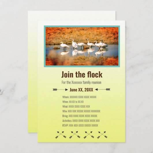 Flockカードに参加する日付を保存します セーブザデート (正面/裏面)