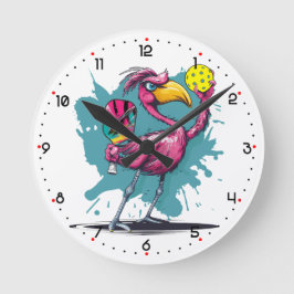 Flock Around and Find Out Pickleball  ラウンド壁時計