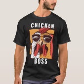 Flock Boss flock Boss Huhn Love Roosters Tシャツ (正面)